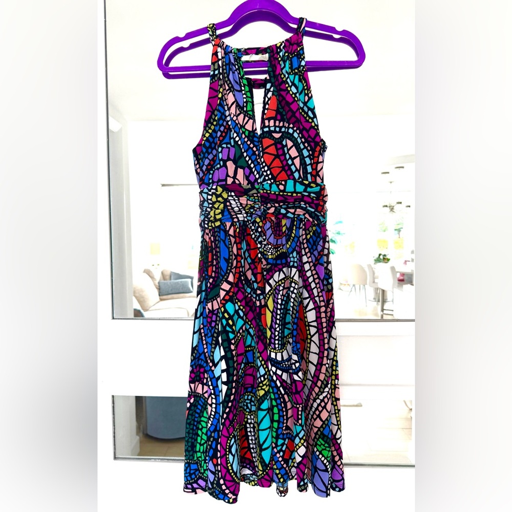 Colorful Mosaic Design Women's Dress